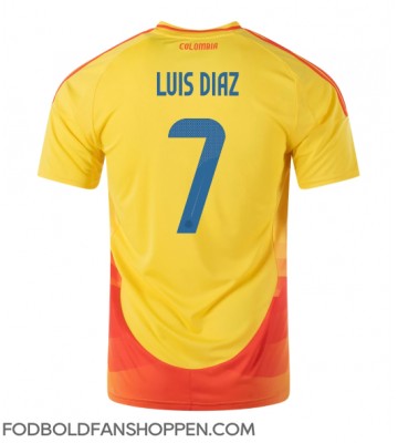 Colombia Luis Diaz #7 Hjemmebanetrøje Copa America 2024 Kortærmet